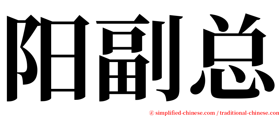 阳副总 serif font