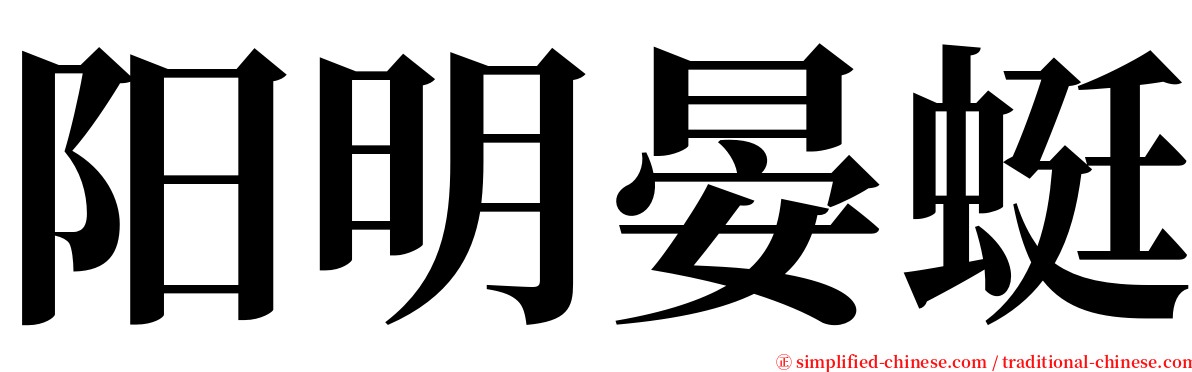 阳明晏蜓 serif font