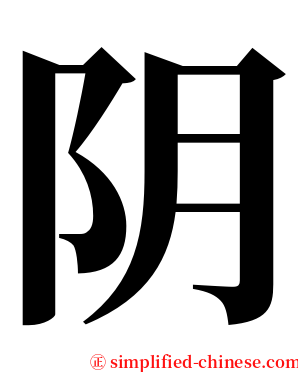 阴 serif font