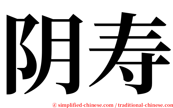 阴寿 serif font