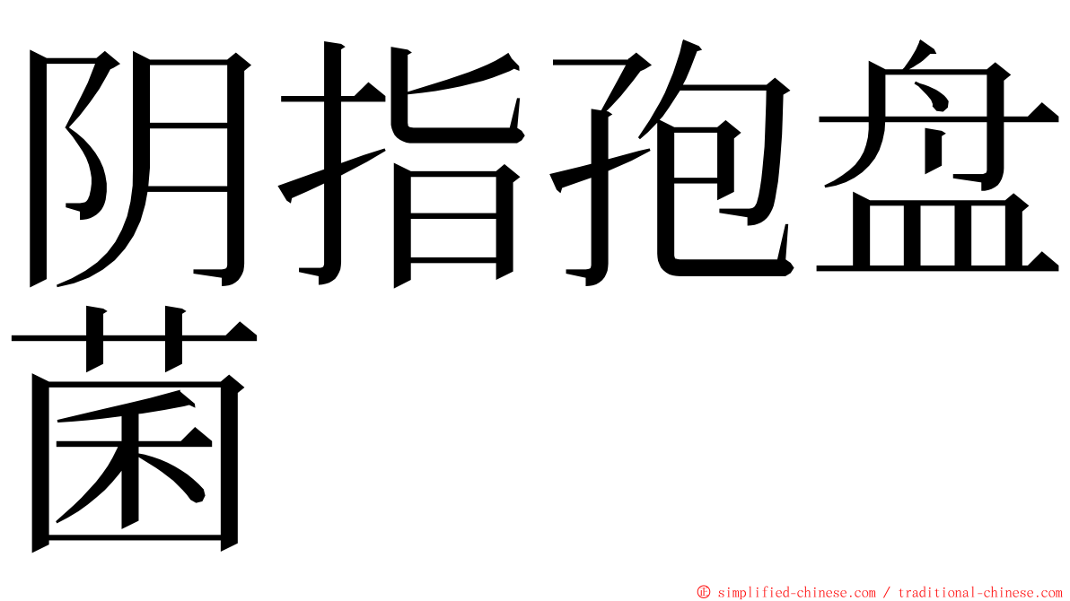 阴指孢盘菌 ming font