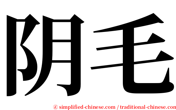 阴毛 serif font