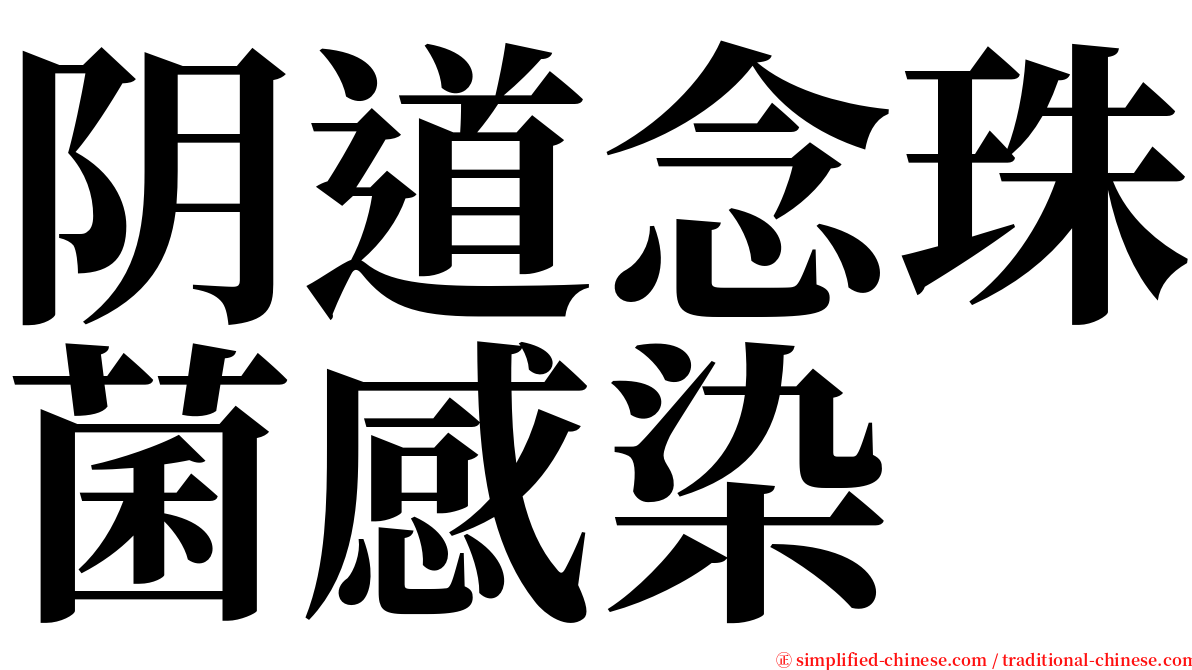 阴道念珠菌感染 serif font