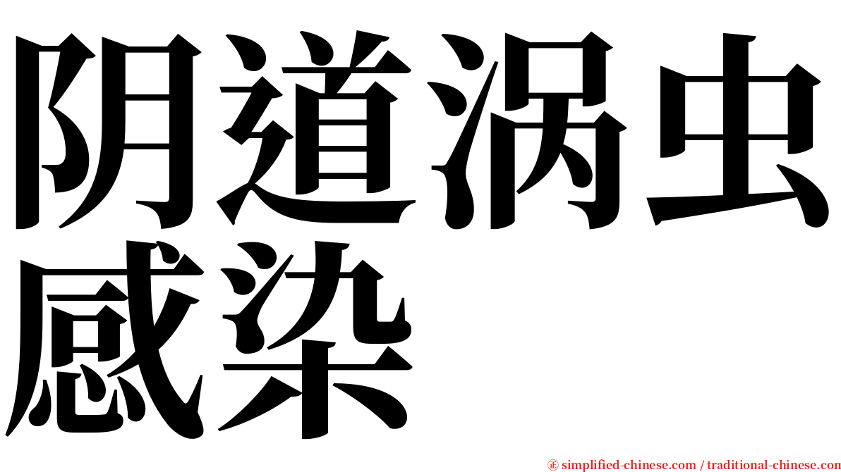 阴道涡虫感染 serif font