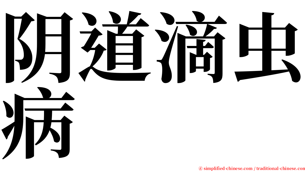 阴道滴虫病 serif font