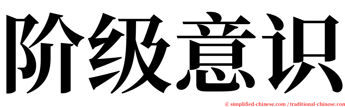 阶级意识 serif font