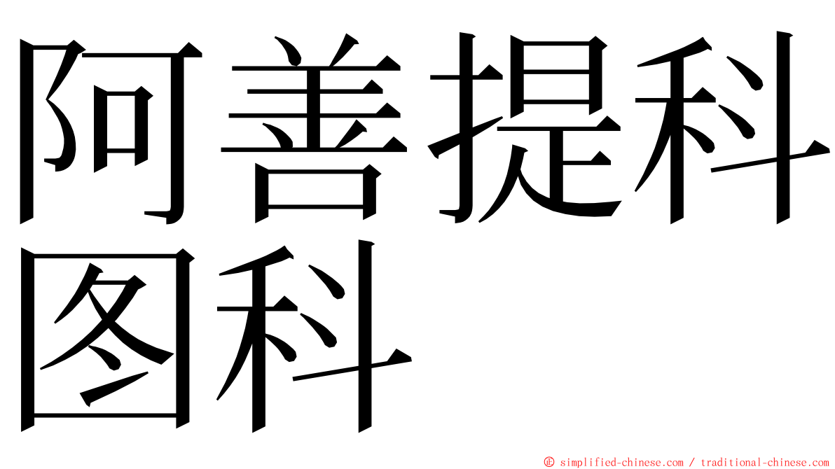 阿善提科图科 ming font