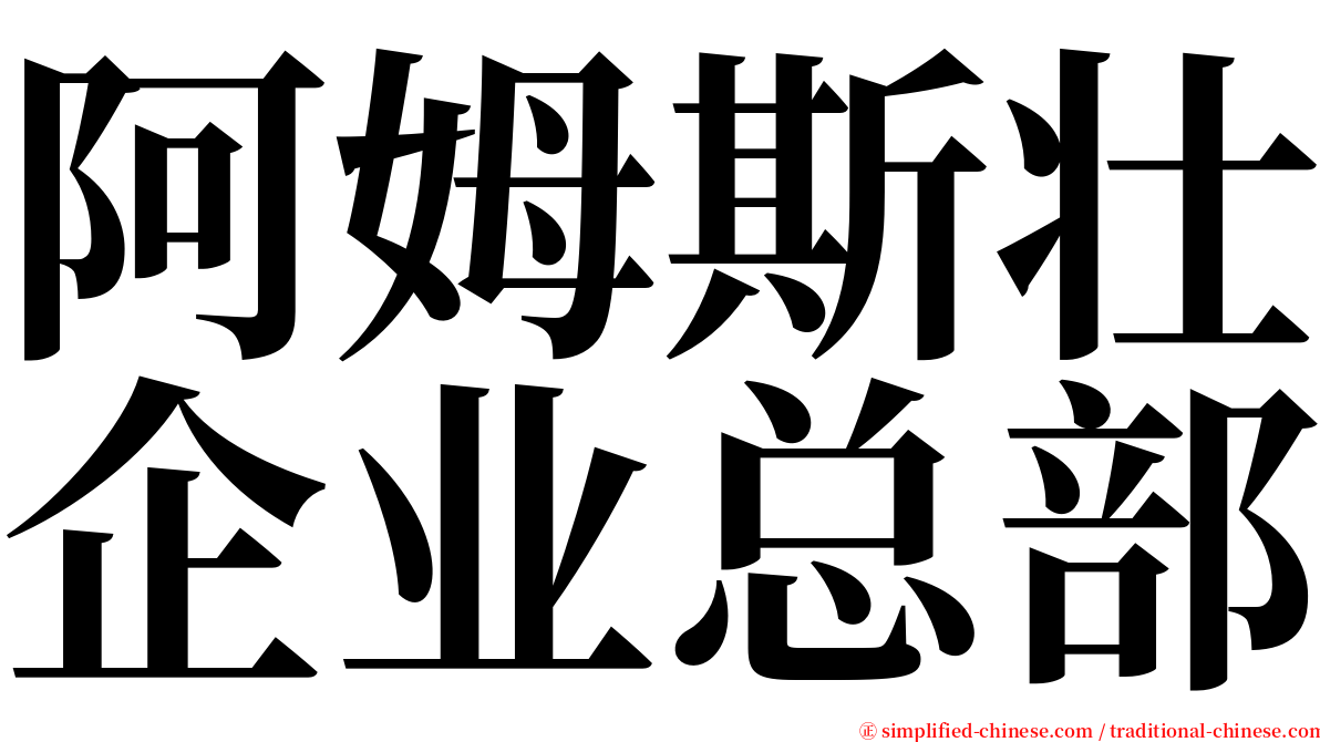 阿姆斯壮企业总部 serif font