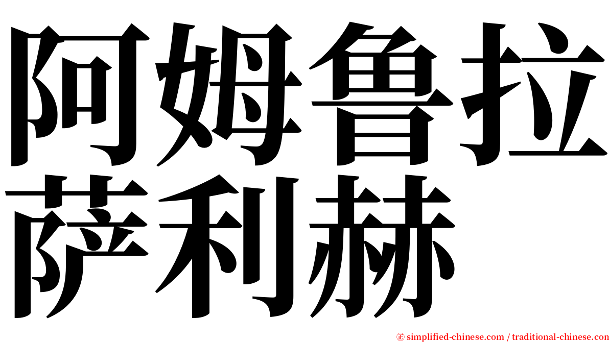 阿姆鲁拉萨利赫 serif font