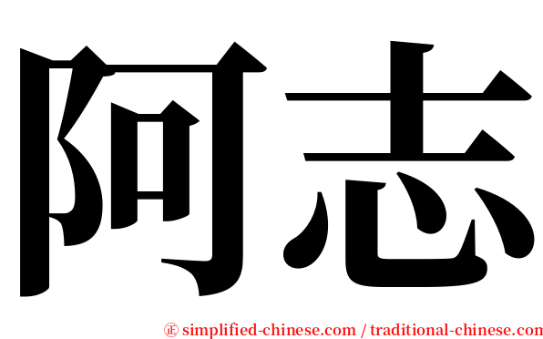 阿志 serif font