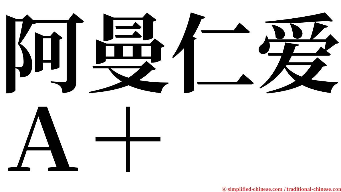 阿曼仁爱Ａ＋ serif font