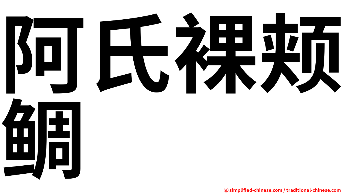 阿氏裸颊鲷