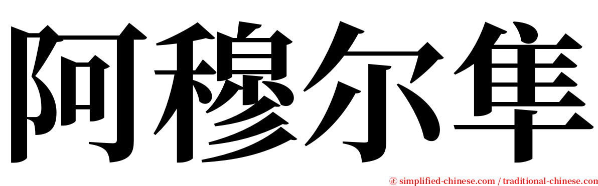 阿穆尔隼 serif font