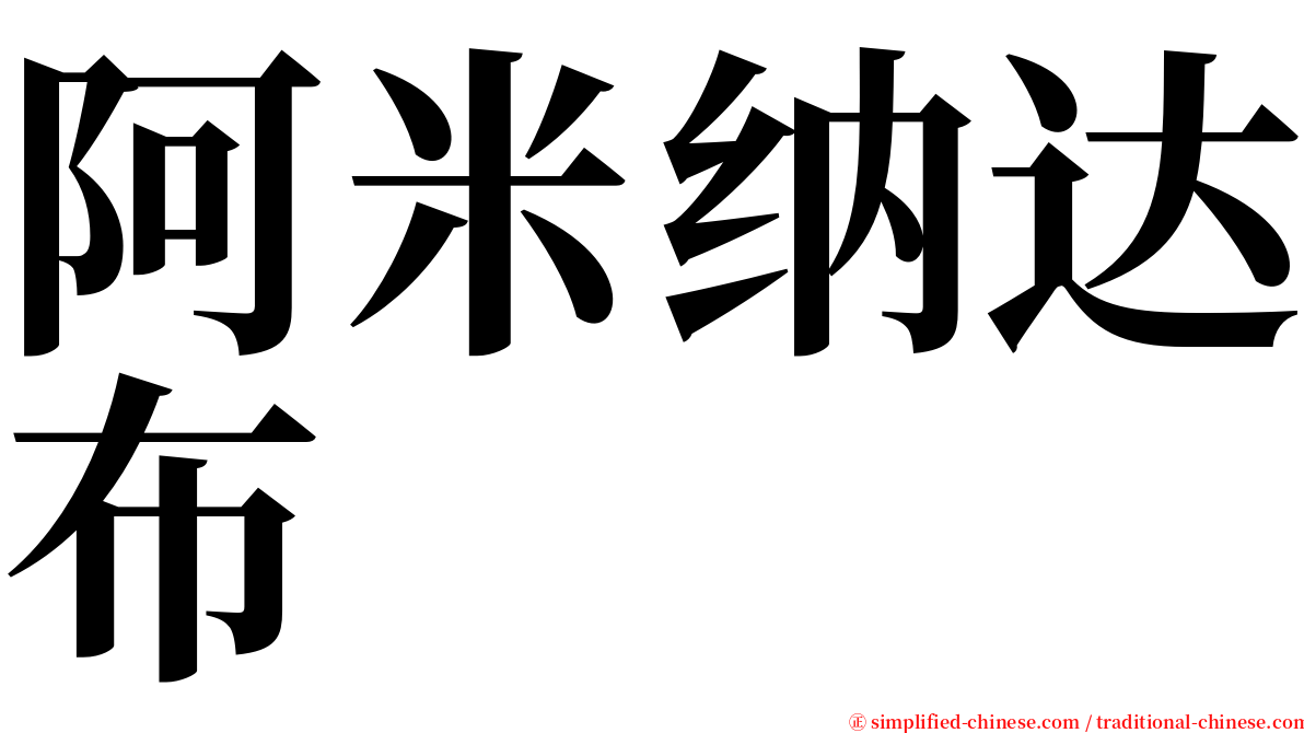 阿米纳达布 serif font