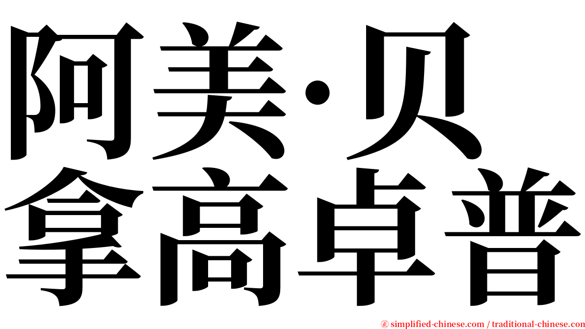 阿美·贝拿高卓普 serif font