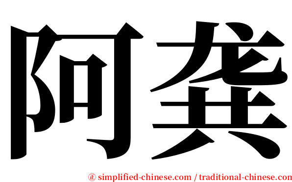 阿龚 serif font