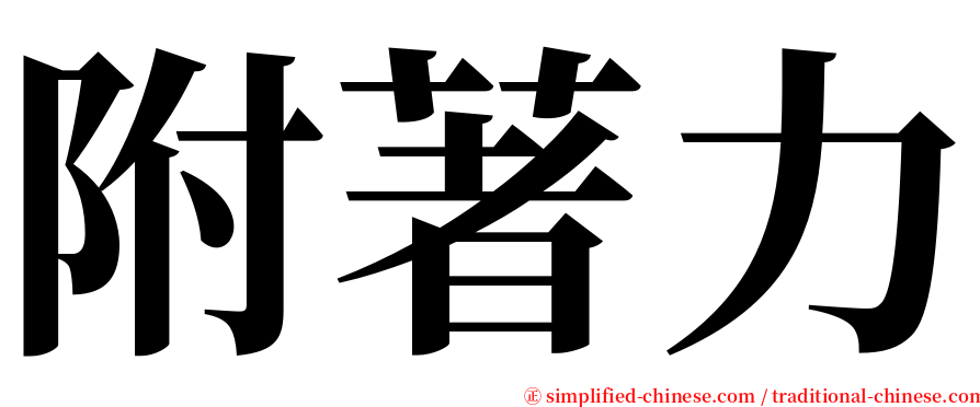 附著力 serif font