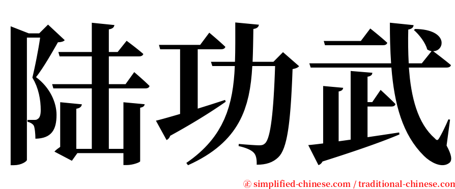 陆功武 serif font