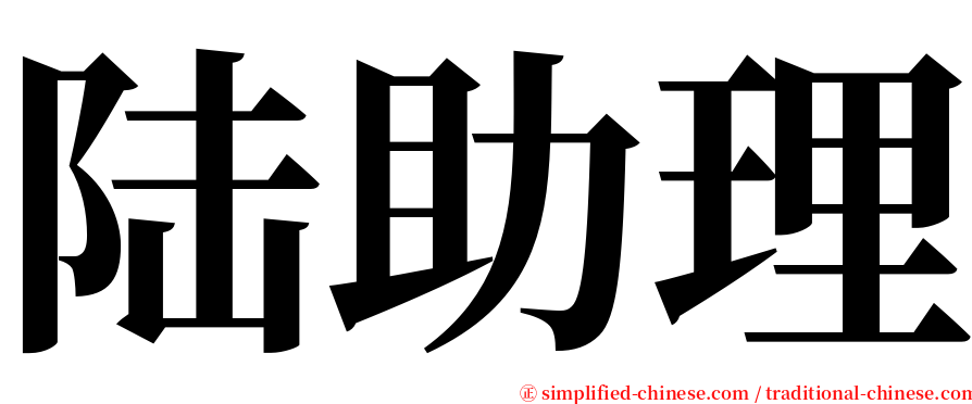 陆助理 serif font