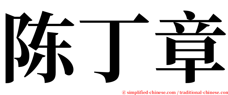 陈丁章 serif font