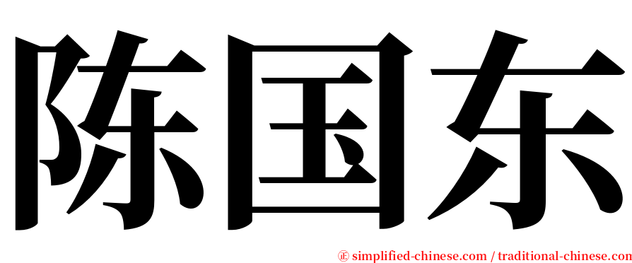 陈国东 serif font