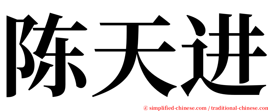 陈天进 serif font