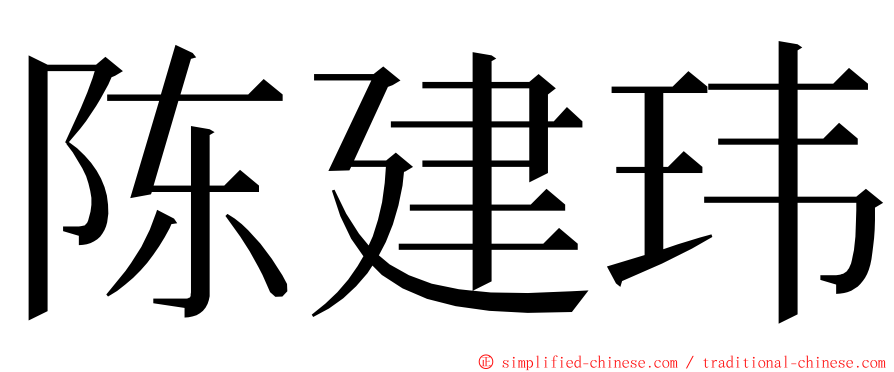 陈建玮 ming font