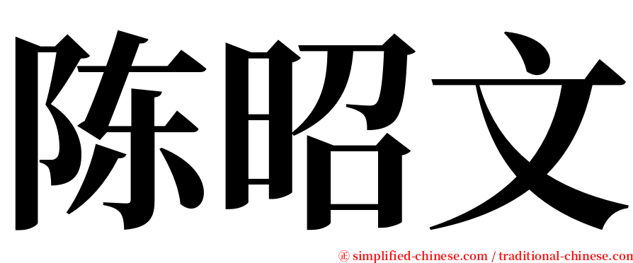 陈昭文 serif font