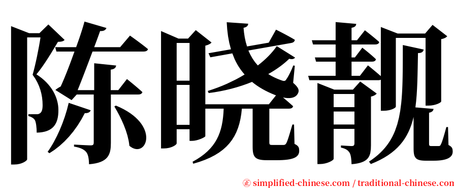 陈晓靓 serif font