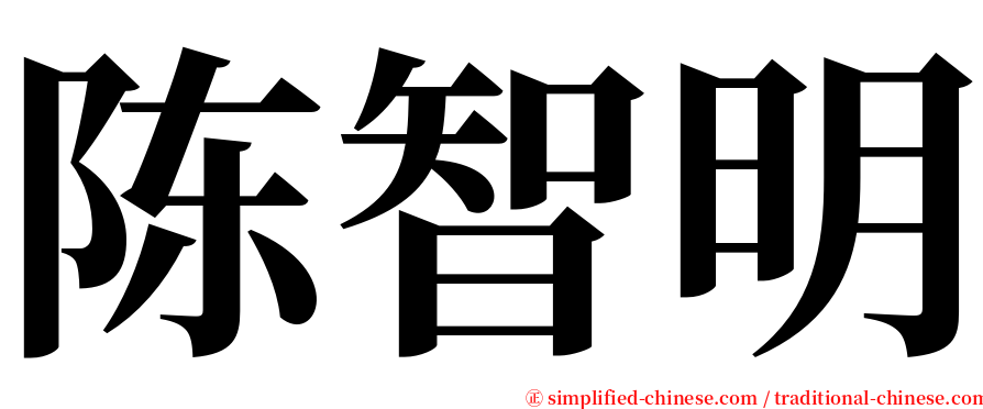 陈智明 serif font