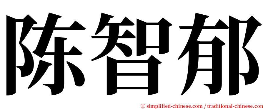 陈智郁 serif font