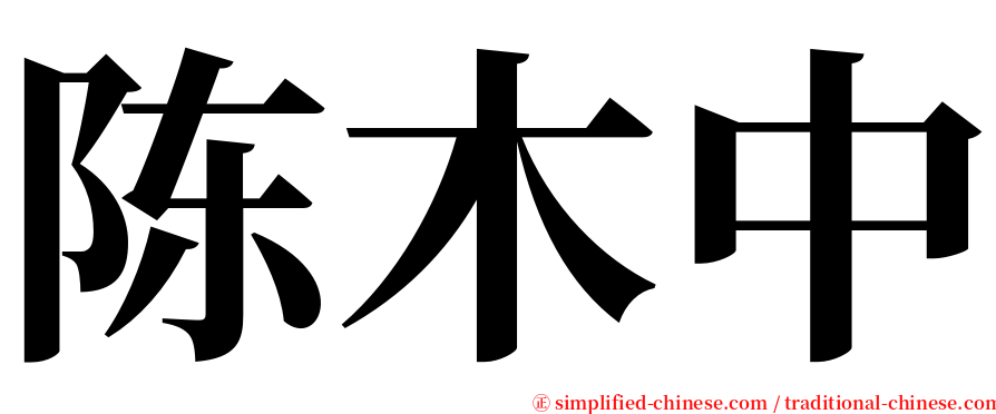 陈木中 serif font