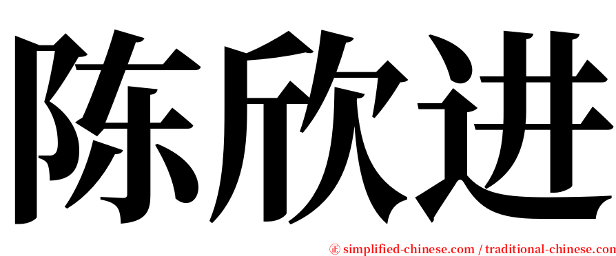 陈欣进 serif font