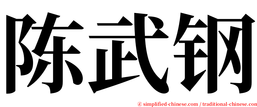 陈武钢 serif font