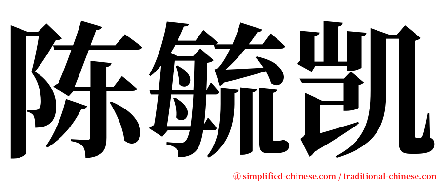 陈毓凯 serif font