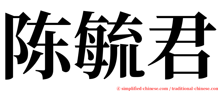 陈毓君 serif font