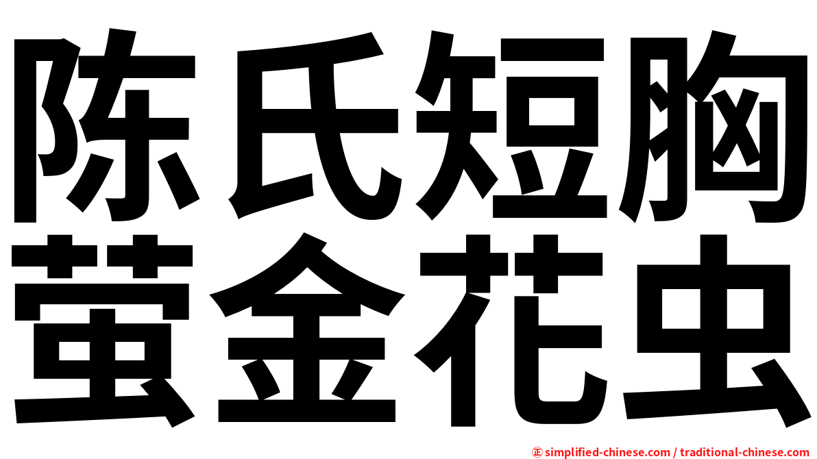 陈氏短胸萤金花虫