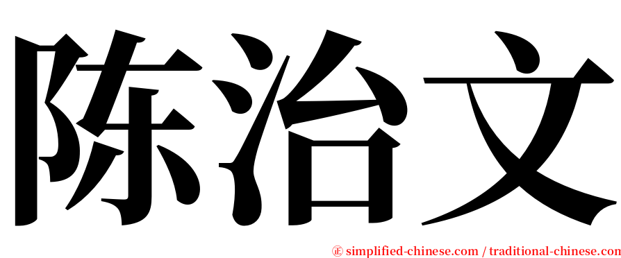 陈治文 serif font