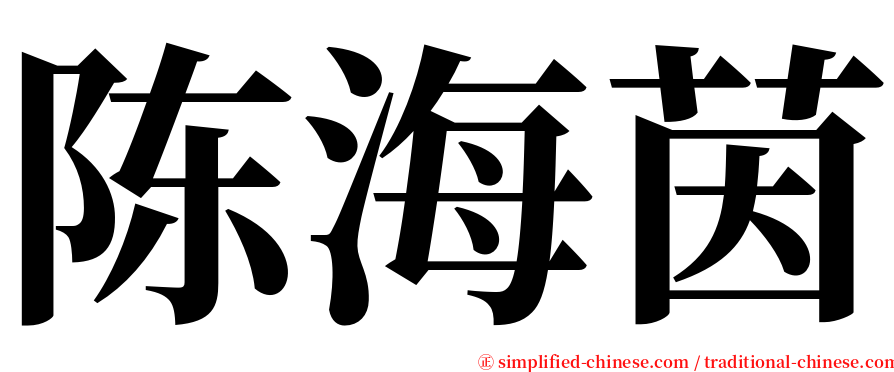 陈海茵 serif font