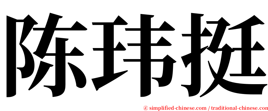 陈玮挺 serif font