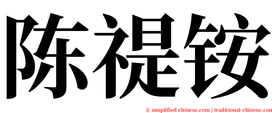 陈禔铵 serif font