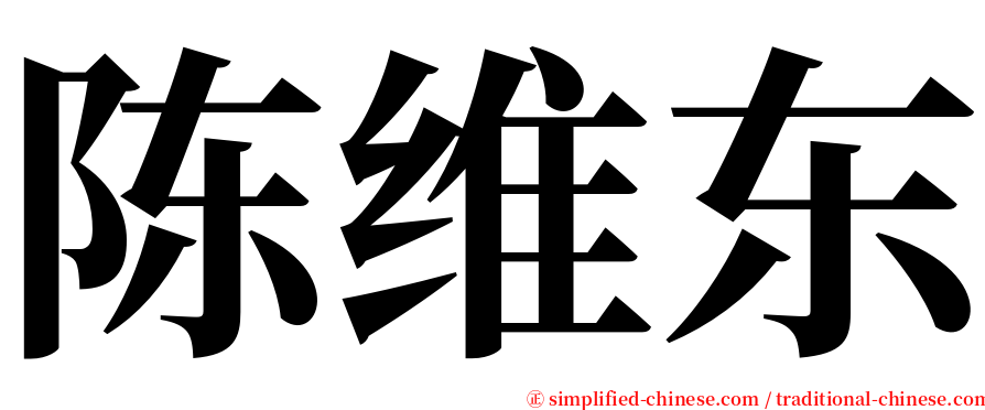 陈维东 serif font