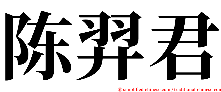 陈羿君 serif font