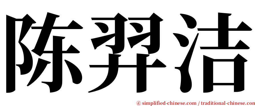 陈羿洁 serif font