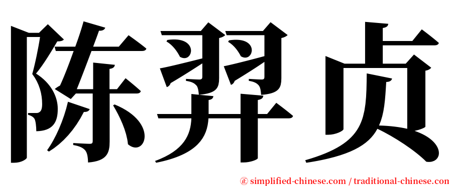 陈羿贞 serif font