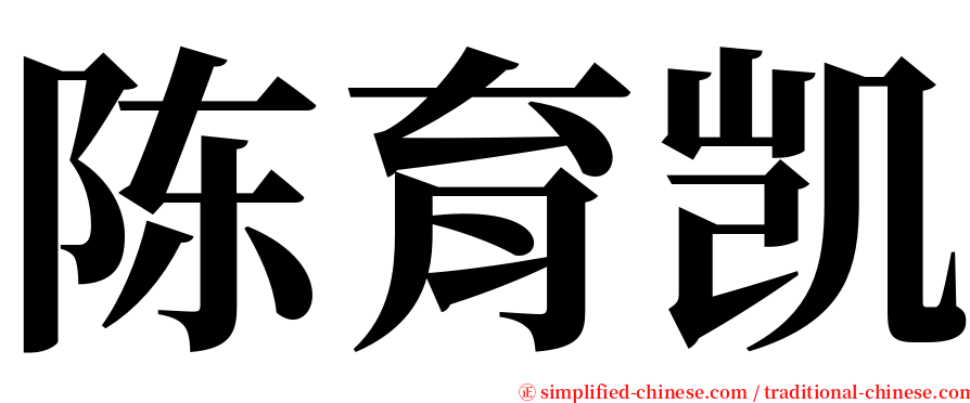 陈育凯 serif font