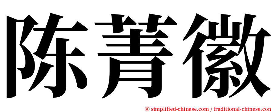 陈菁徽 serif font