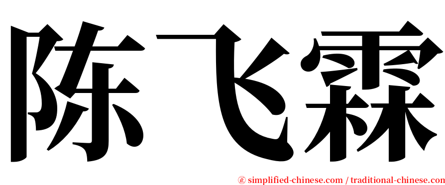 陈飞霖 serif font