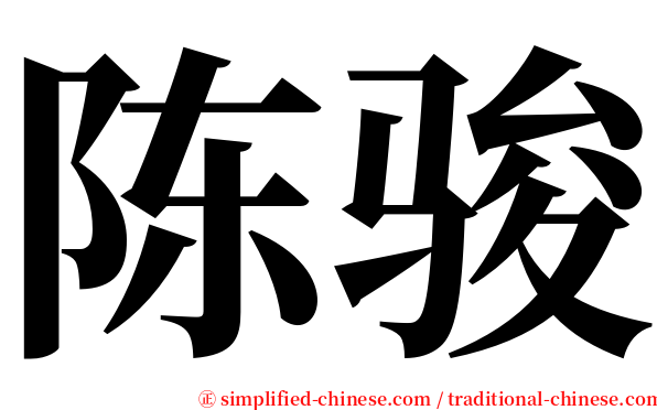 陈骏 serif font
