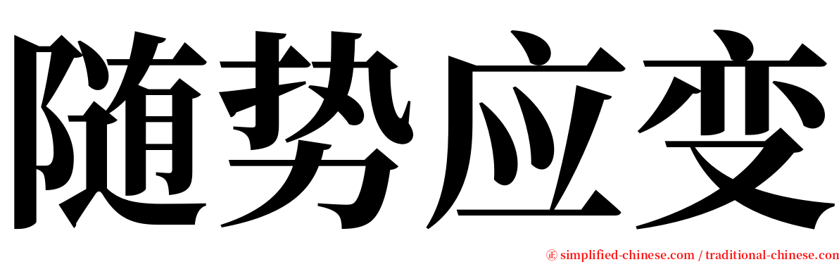 随势应变 serif font